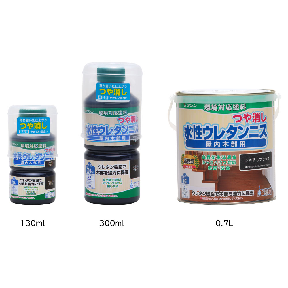 水性ウレタンニス つや消しブラック