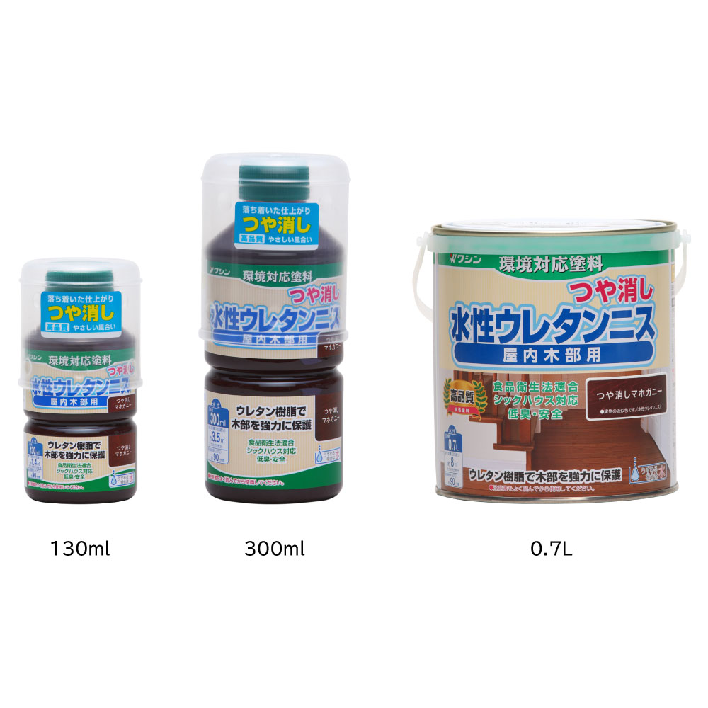 水性ウレタンニス つや消しマホガニー