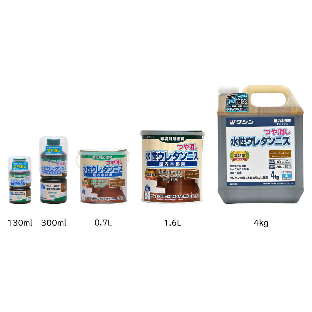 水性ウレタンニス つや消しオールナット