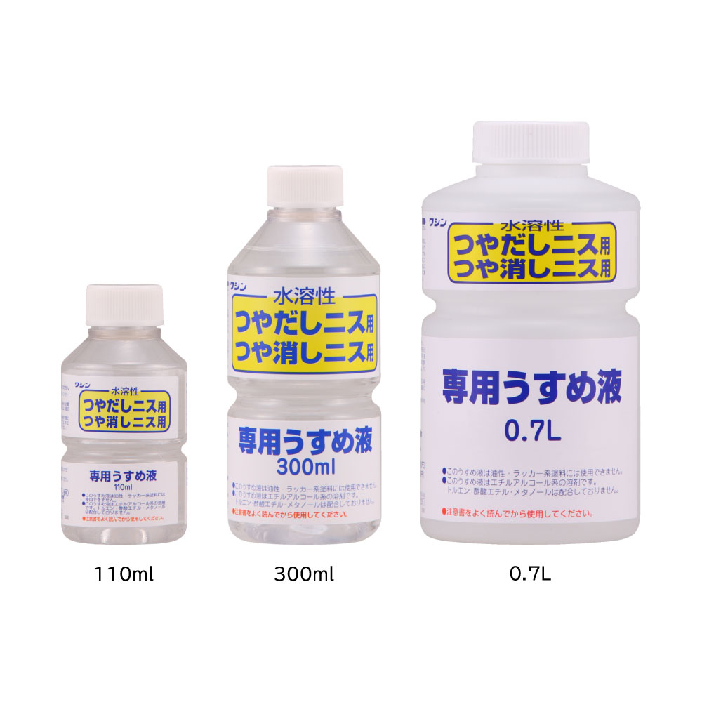 在庫あり/即出荷可】 和信ペイント 水溶性塗料用うすめ液 110mL つや出しニスやつや消しニス等に